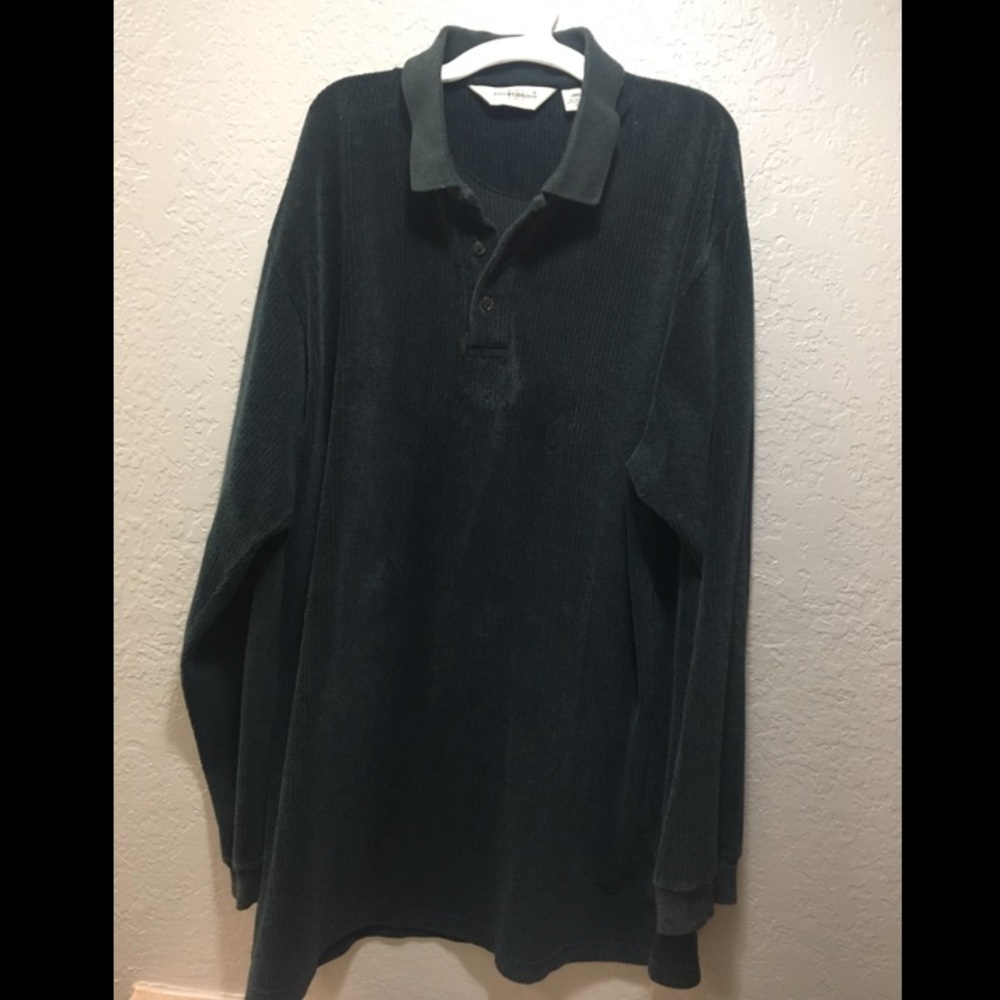 Knightsbridge men’s rubbed velvet long sleeve